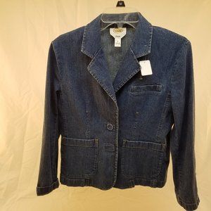 Talbots Womens size 6P Strech Jean Jacket